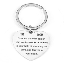 Gifts Keyring for Mom Mother Birthday Present Keychains for Women, I Love You Gifts Keychain for Mom Gift from Daughter Son Mama Key Chain Presents