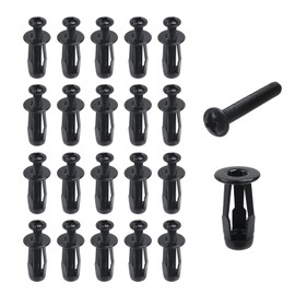 Oedema 20 Pcs Petal Nut M4 x 20mm Expansion Screw Jack Nuts Carbon Steel Hollow Wall Anchors with Screws for Iron Skin Thin Soft Wall