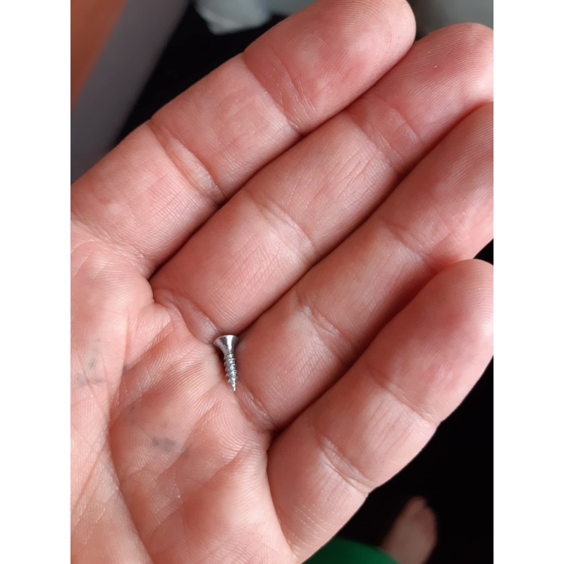 Wood Screws Zinc Plated Silver Full Thread Self Tapping M2