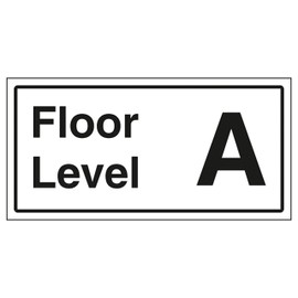 V Safety Floor Level A 300 x 150 mm - 1mm Rigid Plastic Safety Sign