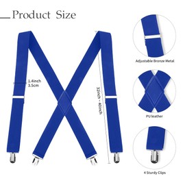 Suspenders for Men, Suspenders, Suspenders Women, Mens Suspenders, Suspenders for Men Heavy Duty, Suspenders for Boys, Blue Suspenders, Best Gifts for 30 Year Old Man, Work Suspenders for Men