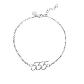 Balilou Angel Numbers Bracelet Angel Number Chain Spiritual Jewellery Lucky Charm Talisman – 555, Stainless Steel