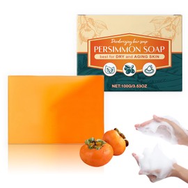 Soleneva Persimmon Shower Soap to Remove Odours - Natural Persimmon Soap for Dry and Aging Skin - Persimmon Soap for Face and Body - Shower Soap Men and Women (1)