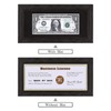 Space Art Deco, 4x9 Dark Brown Textured Dollar Bill/Currency Frame
