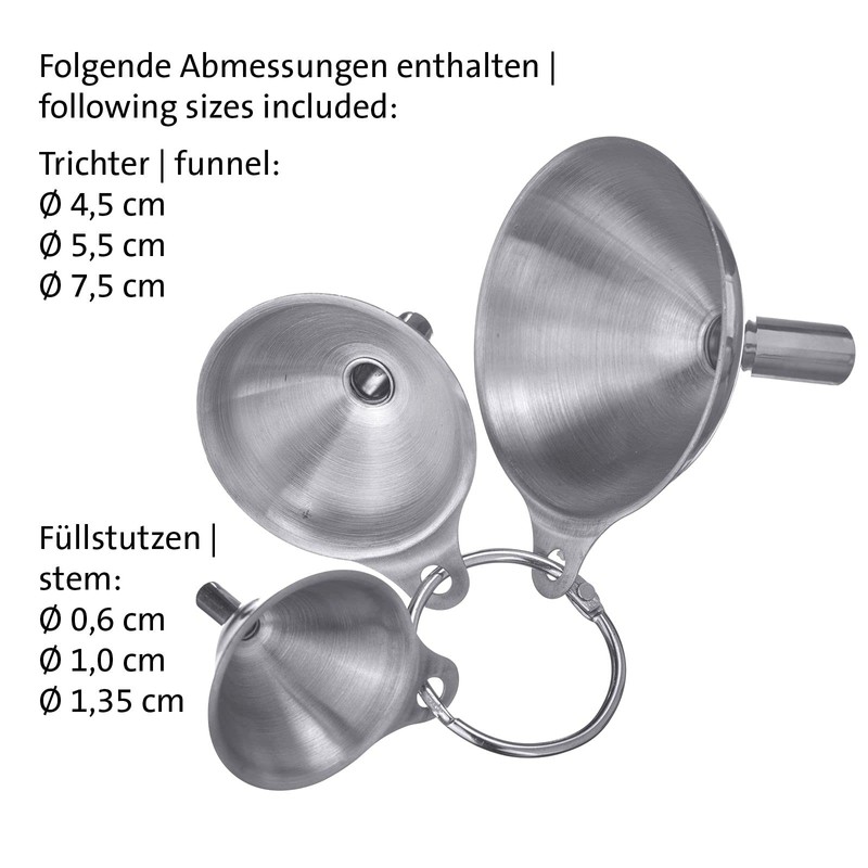 Westmark Funnel Set, 3 Pieces, Diameter 4.5 cm, 5.5 cm