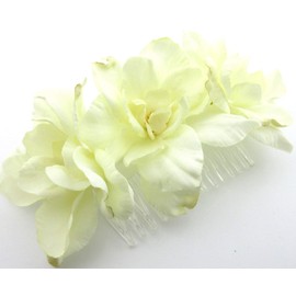 Triple Cream White Apple Blossom Silk Hair Comb