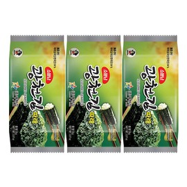 Kwangcheonkim Jaerae Dosirak Seasoned Green Seaweed (5g x 3 Packs) 15g