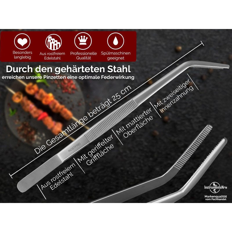Premium Kitchen Tweezers | Barbecue Tweezers | Cooking Tweezers |