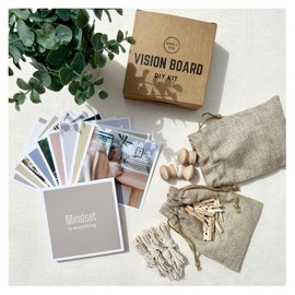 SIMPLY RSB The Ultimate Vision Board Kit and Inspirational Gift | 100 Motivational Cards, Complete Wall Decor Accessories (with Wall Accessories)