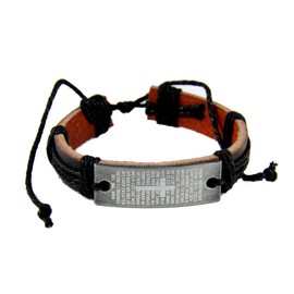 4031371 Padre Nuestro Orador del Señor Leather Bracelet Spanish Our Father Lord's Prayer