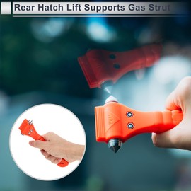 RATCHROLL Universal Car Safety Hammer Glasses Breaker Urgent Escape Tool Black Red ABS Steel