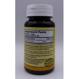 Nature's Blend Vitamin B-2 25 mg 100 Tablets