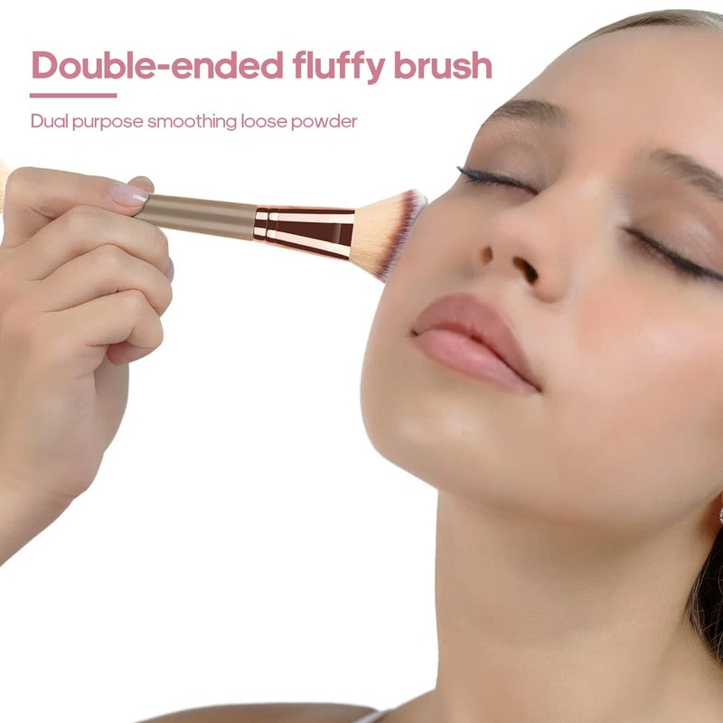 LEEQ Bronzer Brush - 2 Pieces The Magic Powder Brush