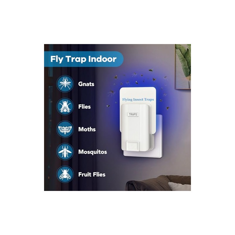 Indoor Fly Trap with UV Light - 2 Devices &