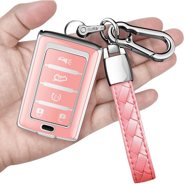Sindeda for Jeep Key Fob Cover with Keychain Soft Full