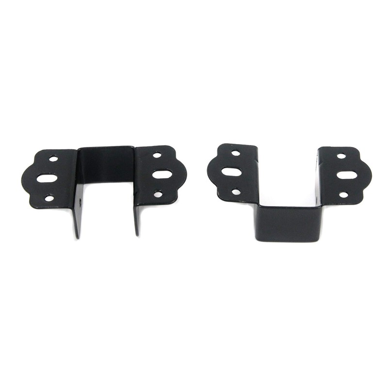 Coshar 4Pcs Heavy Duty Bed Rail Fittings Black Bed Frame