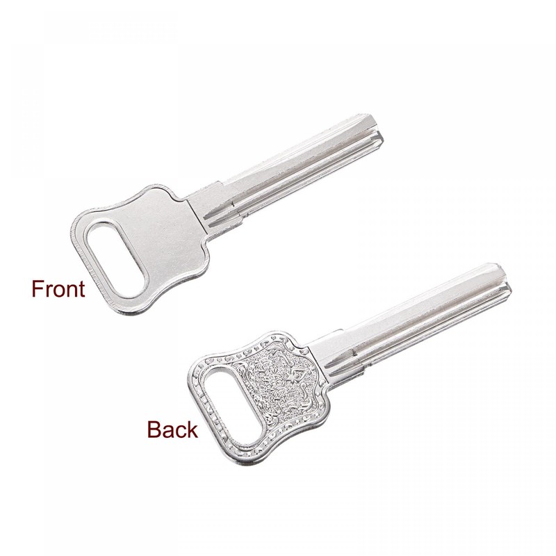 sourcing map Key Blanks 35 mm Length 2 Slots Brass