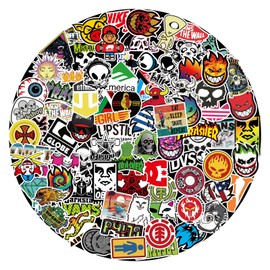 Ausikou Stickers Pack of 100 Waterproof Vinyl Stickers Graffiti Style Decals for Skateboard Snowboard Car Motorcycles Bicycle Luggage Laptop Stickers