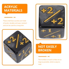 Gadpiparty Kids Toys 24 Pcs Dice Counters Token Dice Acrylic D6 Dice Loyalty Dice Compatible with MTG, CCG, Gaming Accessory for Kids Learning Toys Black Childrens Toys