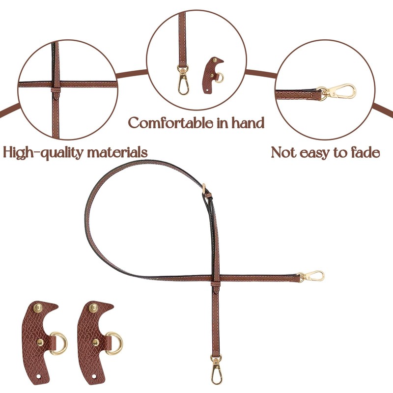 XQMMGO Women's Leather Shoulder Strap Carry Strap, Leather Wallet Strap