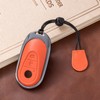 LJMTBKAN for Mercedes Key Fob Cover,Aluminum Leather Key Case Compatible