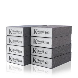 LICQIC Sanding Blocks, Sanding Sponges with 4 Grits-60/100/150/220, Wet and Dry Dual-use Abrasive Pads Washable and Reusable, for Metal Wood and Wall (8 PCS)