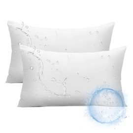 Ashler 12 x 20 Outdoor Pillow Inserts, Made in USA, Fall Decor Pillows, Set of 2, Water Resistant Throw Pillow Inserts Hypoallergenic Pillow Insert for Patio, Bench, Garden, Indoor Outdoor Decorative