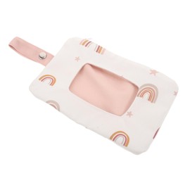 FRCOLOR Reusable Wipe Holder Pouch Stylish Refillable Wipes Dispenser for Travel Outdoor Use Easy to Clean Container More Convenient One Hand Operation