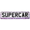 TAPORT® 1x PURPLE LEOPARD PRINT Car Registration License Number Plate