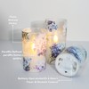GORGE MOMENT Flameless Candles LED Flicker with Remote DIM Blue