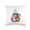 Cute Corgi with Coffee Cup Design - Adorable Gift Throw