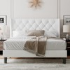 Feonase Full Size Bed Frame with Upholstered Wingback Headboard, Platform