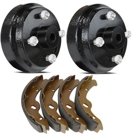Mixopoly Golf Cart Brake Kit, Drums Hub Assembly & Shoes for EZGO TXT Electric Models 1996-2008, Replaces OEM 19186G1 27943G01 27945G01 70794G01 70795G01