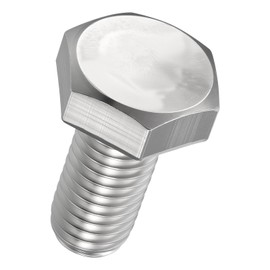 Kozelo 2 Pcs Hex Head Screws Bolts - [M10-1.5x20] 304 Stainless steel Fully Threaded Hex Tap Metric Hexagon Head Machine Bolts Left Hand External Hex Drive, Silver