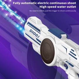 Electric Water Gun Rechargeable Squirt Guns for Kids & Adults Summer Swimming Pool Party Beach Outdoor Activity Toys Large Capacity Water Storage Long-range Precision Shooting