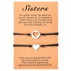 Sister Christmas Gifts for Women Girls Sisters Matching Heart Bracelet