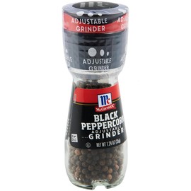 McCormick Black Peppercorn Grinder, 1.24 oz (Pack of 6) - One 6 Pack of 1.24 Ounce Glass Bottles of Black Peppercorn Grinders, Best for Tabletop Use