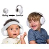 DOOKY Unisex Baby Ear Protection 2-in-1 Toddler Ear Protection, White