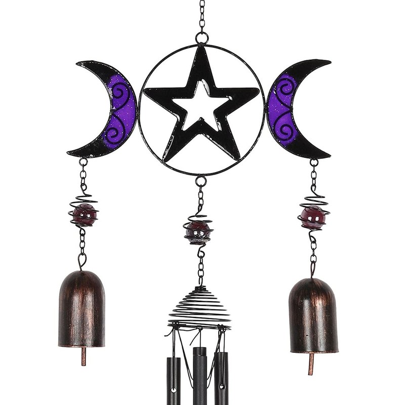 something different Triple Moon Bell Wind Chime