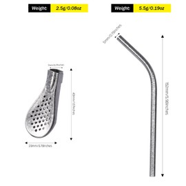 SILVERANT Titanium Straw for Coffee Lovers, Stylish & Durable Perfect for Sipping & Enjoying Your Daily Brew (Straw- Crystallized-S)