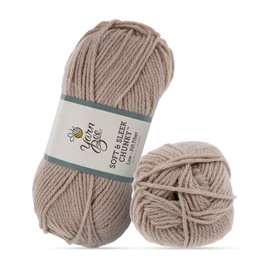 Yarn Bee 5 - Bulky Yarn for Crocheting & Knitting – Soft Yarn Skein – 211 Yards of Low Pill Acrylic Yarn for Crocheting Blankets, Hats, & More – Craft Supplies for Handcrafting, Linen