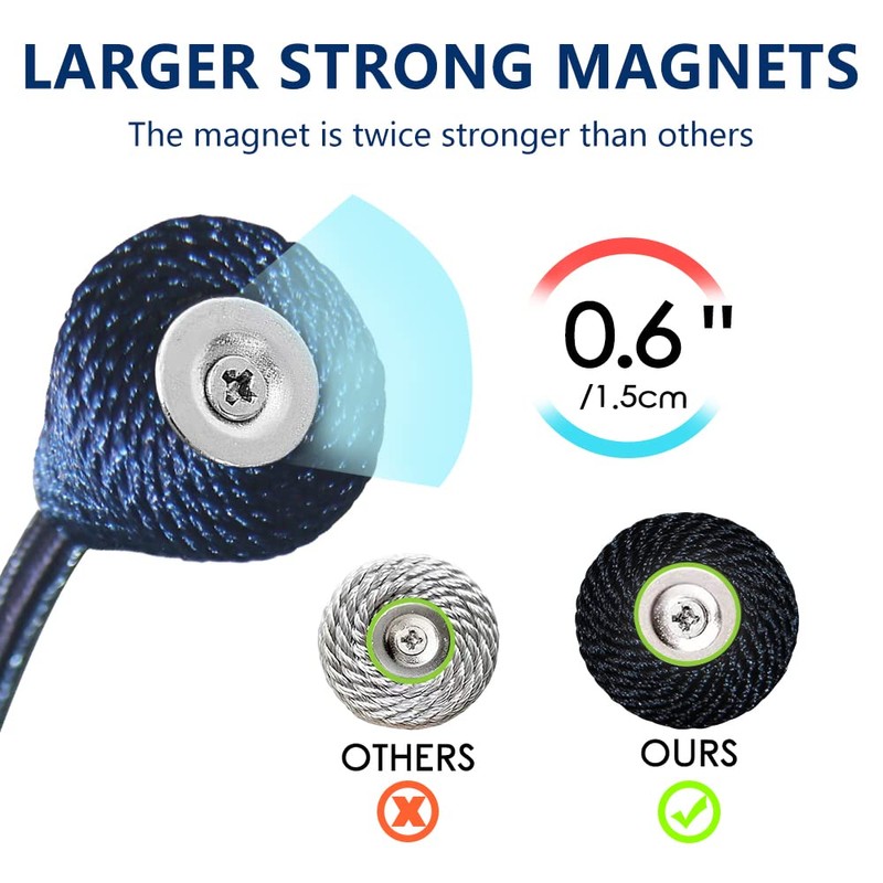XDerlin Strong Magnetic Curtain Tiebacks with Upgrade Larger Magnet,2Pack Upgrade