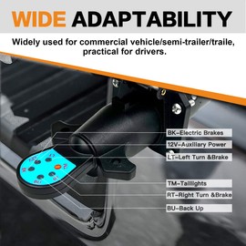 CXTM 7-Way Trailer Plug Tester, 7 Way Trailer Plug Tester 7 Pin Trailer Plug Tester,Trailer Light Tester