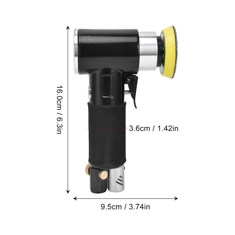 Air Sander 2in Eccentric Pneumatic Sanding Polishing Machine 12000rpm 0.6‑0.8MPA