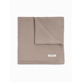 Colored Organics Baby Organic Cotton Swaddle - Infant Receiving Blanket - Beige Muslin