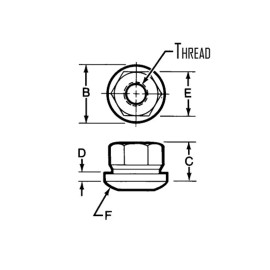 TE-CO 41801, 1/4"-20 Spherical Flange Nut - 8 pieces