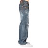 Level 7 Men's Relaxed Bootcut Denim Distressed Jeans with Zipper