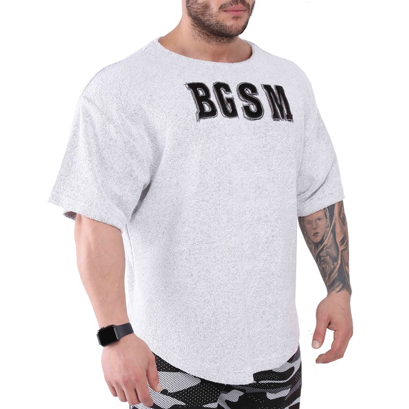 Men's Gym T-Shirt Active Wear Bodybuilding Lifting Oversize Rag Top