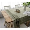 Wondder Cotton Linen Table Cloth Tassel Tablecloth for Party Banquet