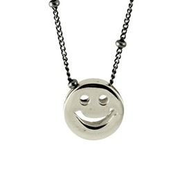apop nyc "Good Times 925 Sterling Silver Happy Face Pendant Necklace, Sterling Chain